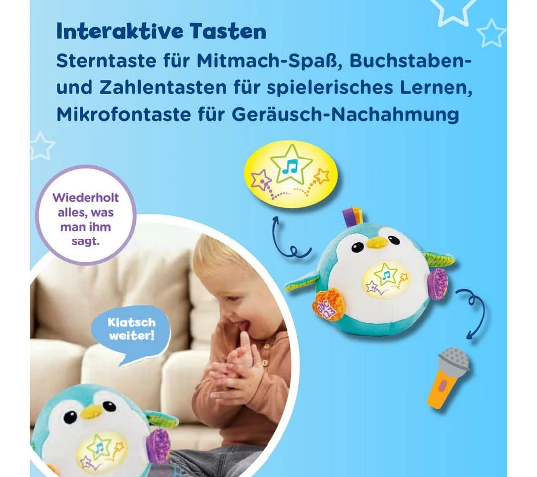 VTech Baby Hüpfspaß-Pinguin Plüschfigur mit Aufnahmefunktion - Bild 4