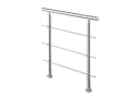 AICA Treppengeländer Edelstahl 201 Silber Verstellbar 80 cm Bild 1
