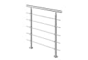 AICA Treppengeländer Edelstahl Silber Verstellbar 80-240 cm Bild 1