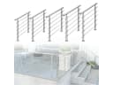 AICA Treppengeländer Edelstahl Silber Verstellbar 80-240 cm Bild 2