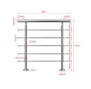 AICA Treppengeländer Edelstahl Silber Verstellbar 80-240 cm Bild 3