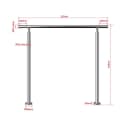 Duschparadies Edelstahl Handlauf 120 cm Silber/Schwarz Bild 1