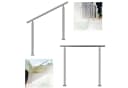 Duschparadies Edelstahl Handlauf 120 cm Silber/Schwarz Bild 2
