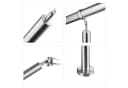 AICA Treppengeländer Edelstahl Handlauf 150 cm Silber/Schwarz Bild 4