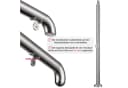 duschspa Handlauf 2–5 Stufen Edelstahl Geländer Silber/Schwarz 108/136/162 cm Bild 3