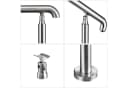 duschspa Handlauf 2–5 Stufen Edelstahl Geländer Silber/Schwarz 108/136/162 cm Bild 4