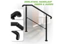 duschspa Edelstahl Geländer 108/136/162 cm Silber/Schwarz Bild 2