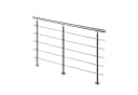 AICA Edelstahl Treppengeländer mit Handlauf 220 cm 5-tlg. Bild 2