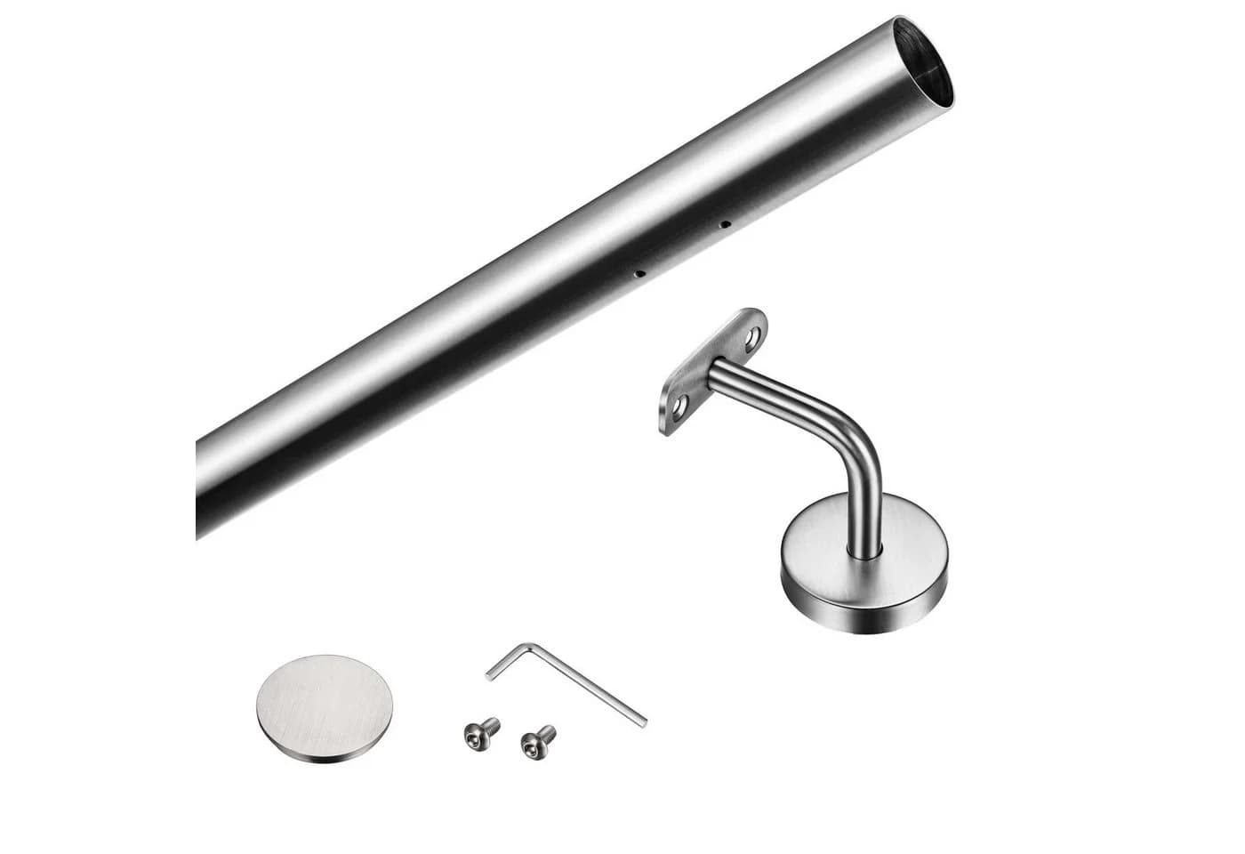 AICA Edelstahl Handlauf 304 Rostfrei Innen Außen Silber Schwarz Braun - Bild 5