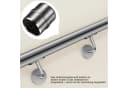 AICA Handlauf Verbinder Edelstahl Ø42,2mm Silber/Schwarz Bild 3