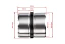 AICA Handlaufverbinder Edelstahl Ø42,2mm Silber/Schwarz Bild 1