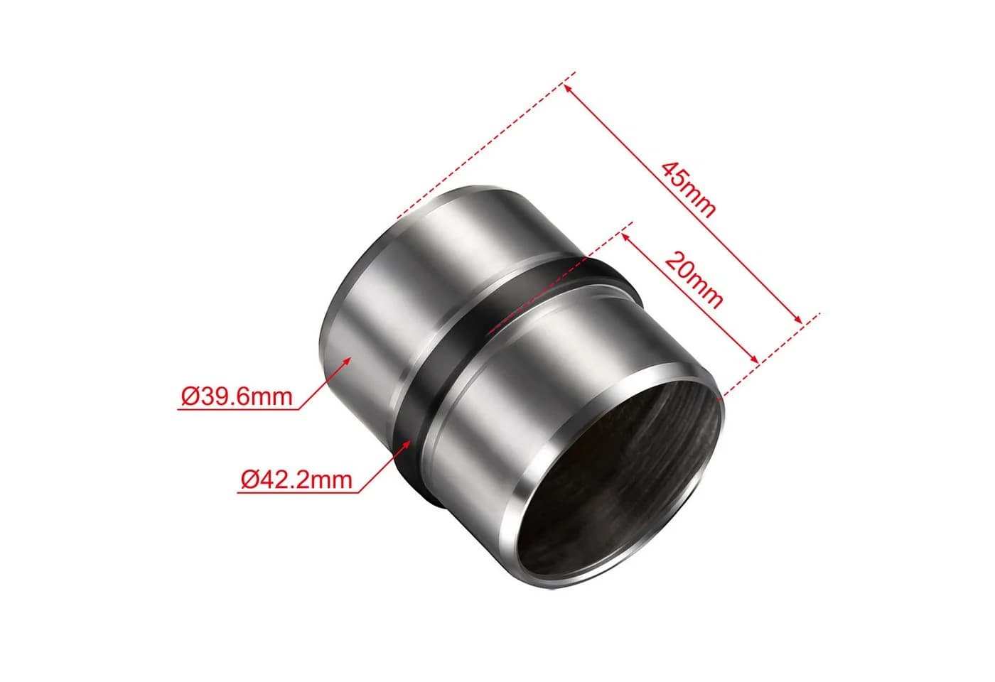 AICA Handlaufverbinder Edelstahl Ø42,2mm Silber/Schwarz - Bild 3