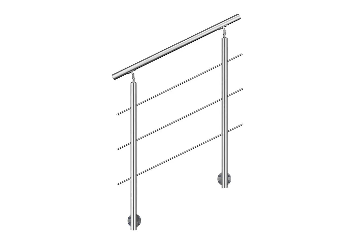 Duschparadies Treppengeländer 304 Edelstahl Silber 100 cm