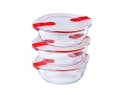 Pyrex Frischhaltedose Cook & Heat 3-tlg. Borosilikatglas mit Ventil Bild 2