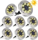 LaCute Solar-Bodenleuchten 8er-Set Warmweiß Edelstahl IP65 Bild 2