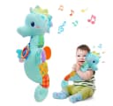 LaCute Baby Musikplüschtier Seepferdchen Blau mit Rassel und Sound Bild 2