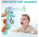 LaCute Baby Musikplüschtier Seepferdchen Blau mit Rassel und Sound Bild 3