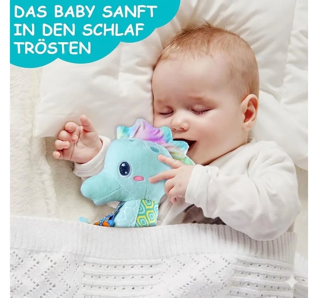 LaCute Baby Musikplüschtier Seepferdchen Blau mit Rassel und Sound - Bild 5