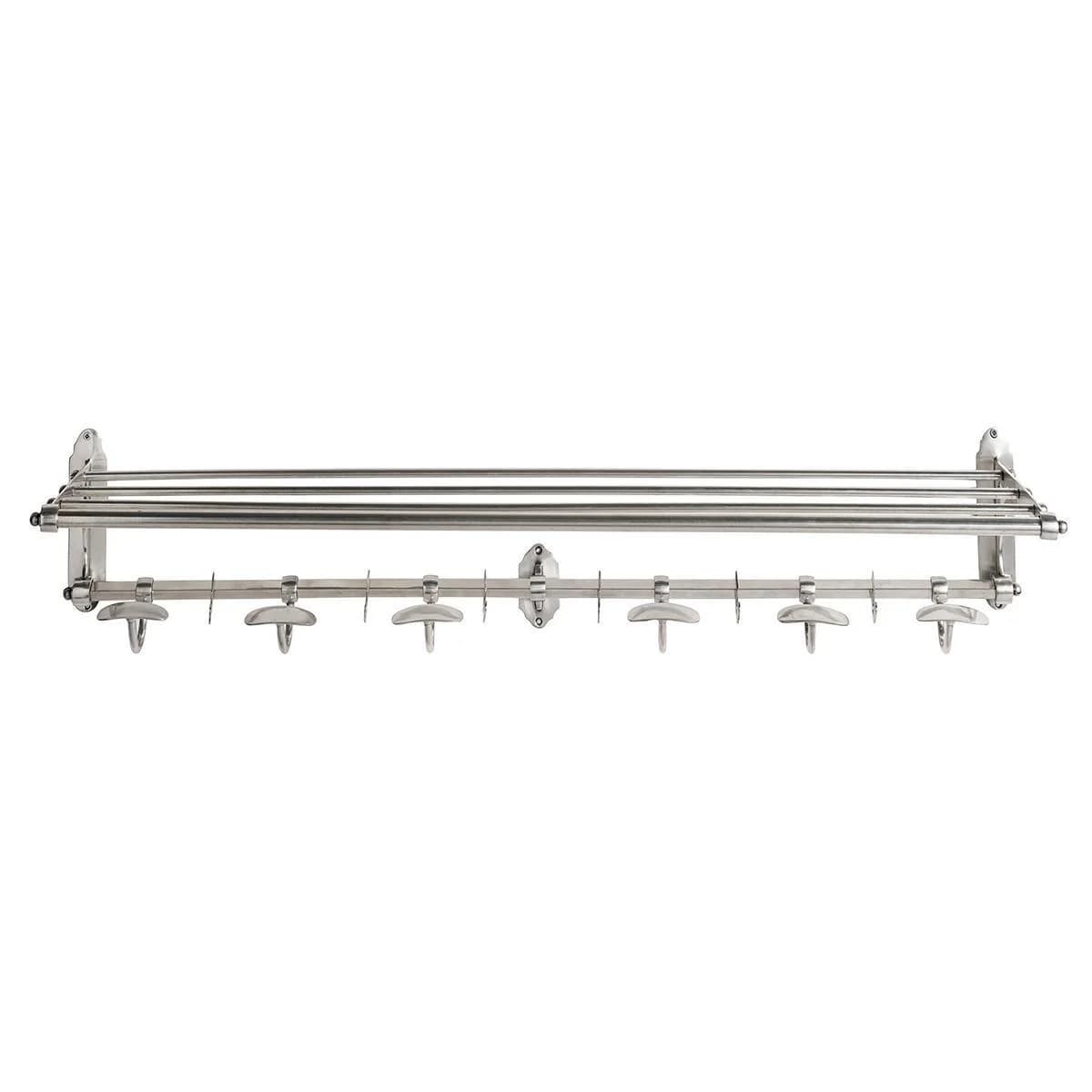 Signature Wandgarderobe aus versilbertem Messing