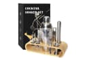 Faizee Möbel Cocktail Shaker Set 11-tlg. 750 ml Edelstahl mit Bambusständer Bild 2