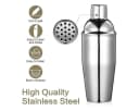 Faizee Möbel Cocktail Shaker Set 7-tlg. Edelstahl Schwarz Gebürstet Bild 5