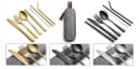 Faizee Möbel Besteck-Set 8-tlg. Reise Set Camping Edelstahl Silber Bild 2