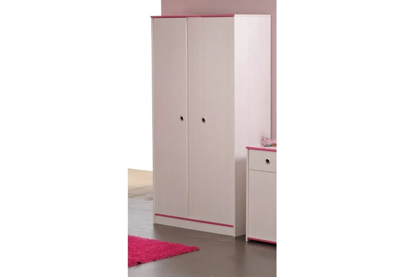 Parisot Kleiderschrank Smoozy Weiß 2-türig Kinderzimmer - Bild 2