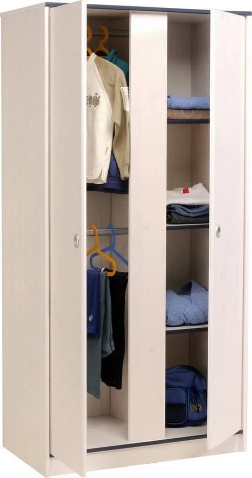 Parisot Kleiderschrank Smoozy Weiß 2-türig Kinderzimmer - Bild 3