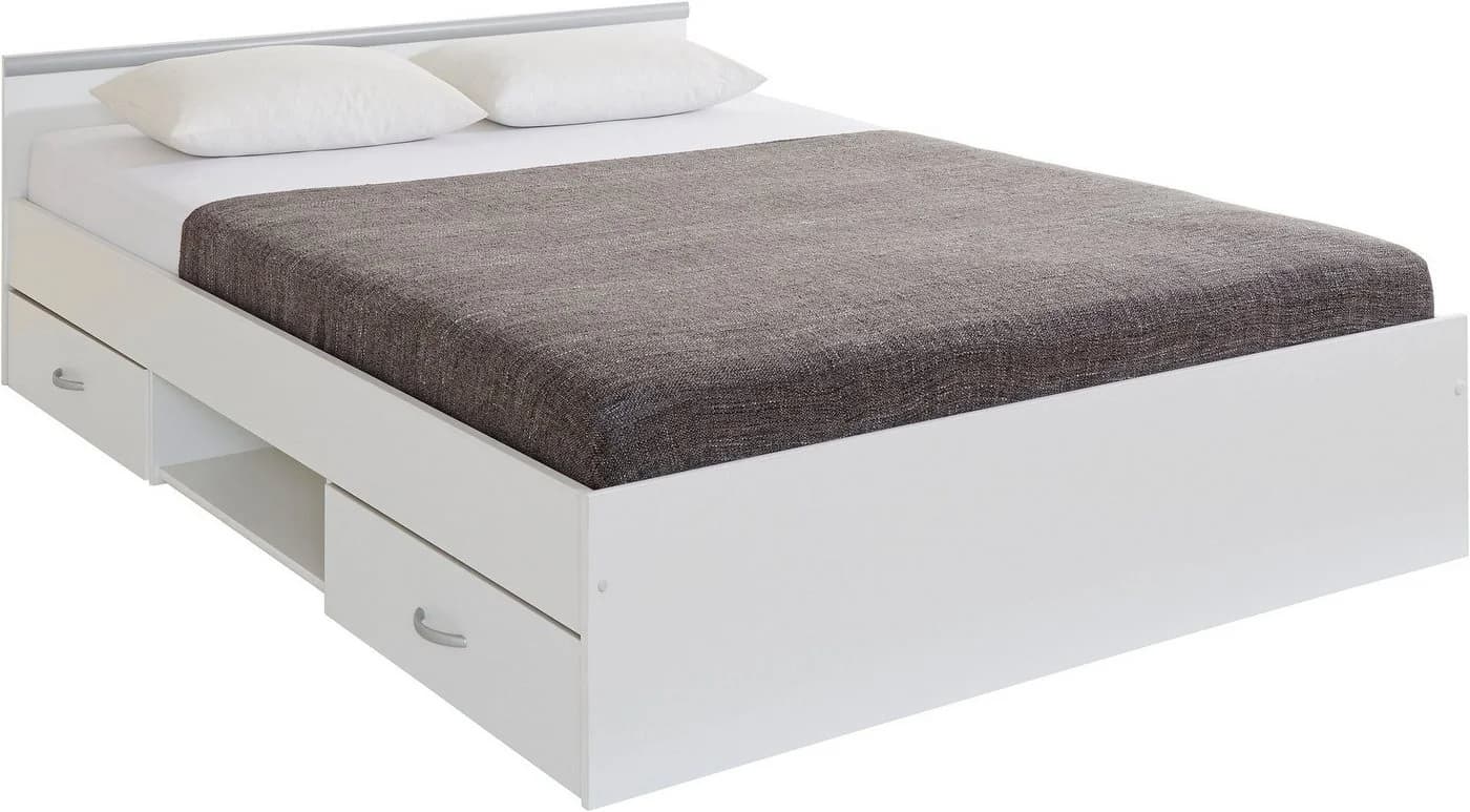 Funktionsbett PARISOT Stauraumbett Weiß Silber - Bild 2