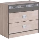 Parisot Kommode Fabric Grau mit 3 Schubkästen Bild 1