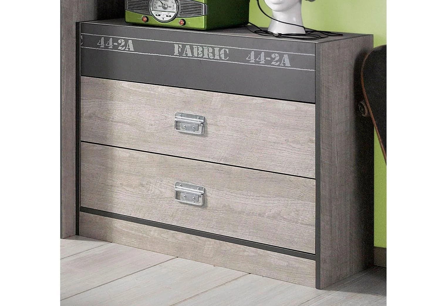 Parisot Kommode Fabric Grau mit 3 Schubkästen - Bild 5