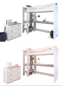 Parisot Smoozy 29 Jugendzimmer-Set Weiß mit Hochbett und Kommode Bild 2