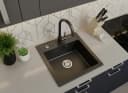 Faizee Möbel Granitspüle Schwarz Modern Einbau Bild 1