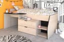 Parisot Hochbett Milky Industrial Style Eiche/Schwarz mit Arbeitsfläche Bild 5