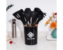 Faizee Möbel Kochbesteck-Set 38tlg. Silikon & Holz Schwarz Bild 1