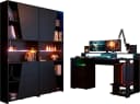PARISOT Gaming-Zimmer-Set Schwarz mit LED-Beleuchtung Bild 2
