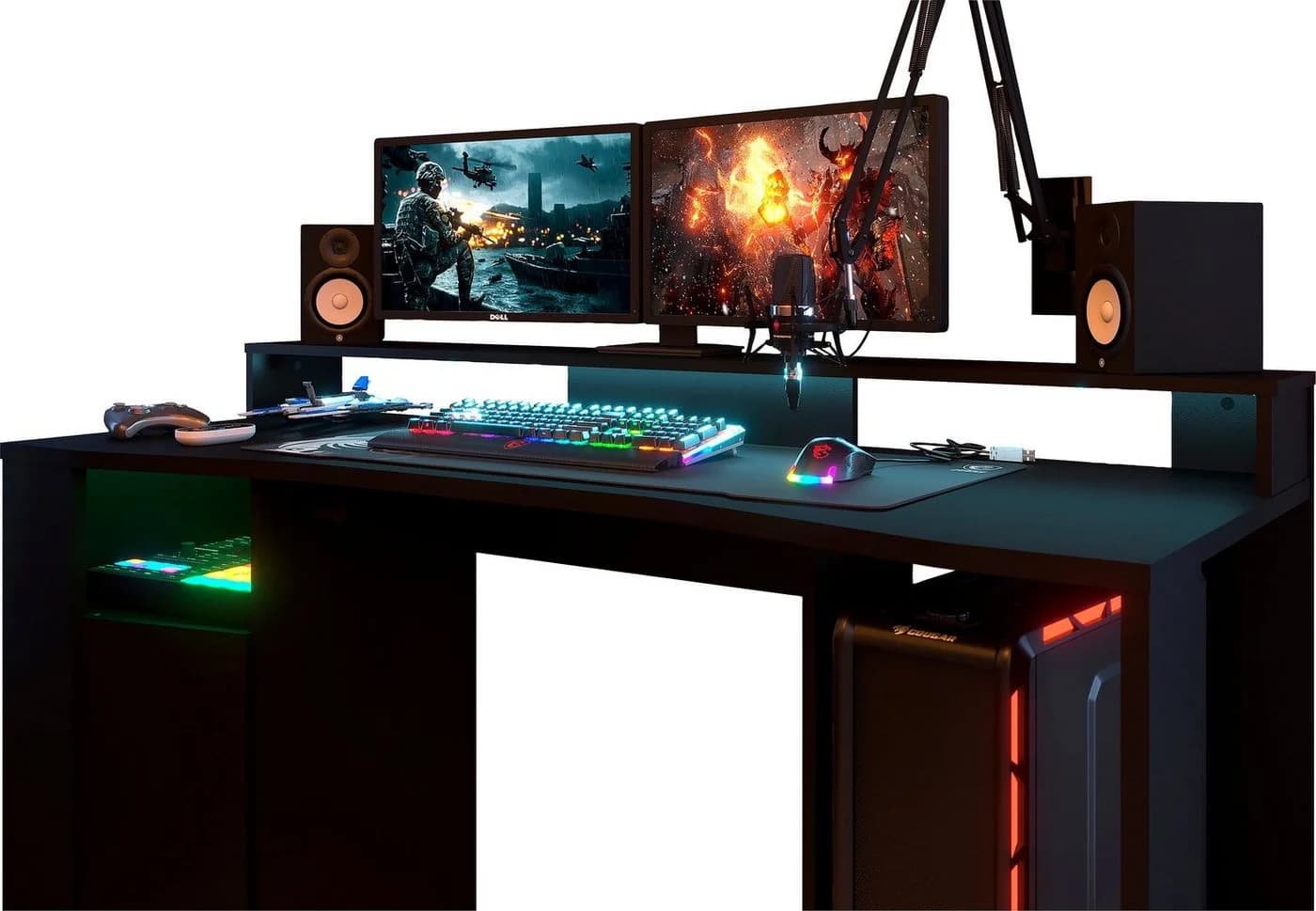 PARISOT Gaming-Zimmer-Set Schwarz mit LED-Beleuchtung - Bild 4