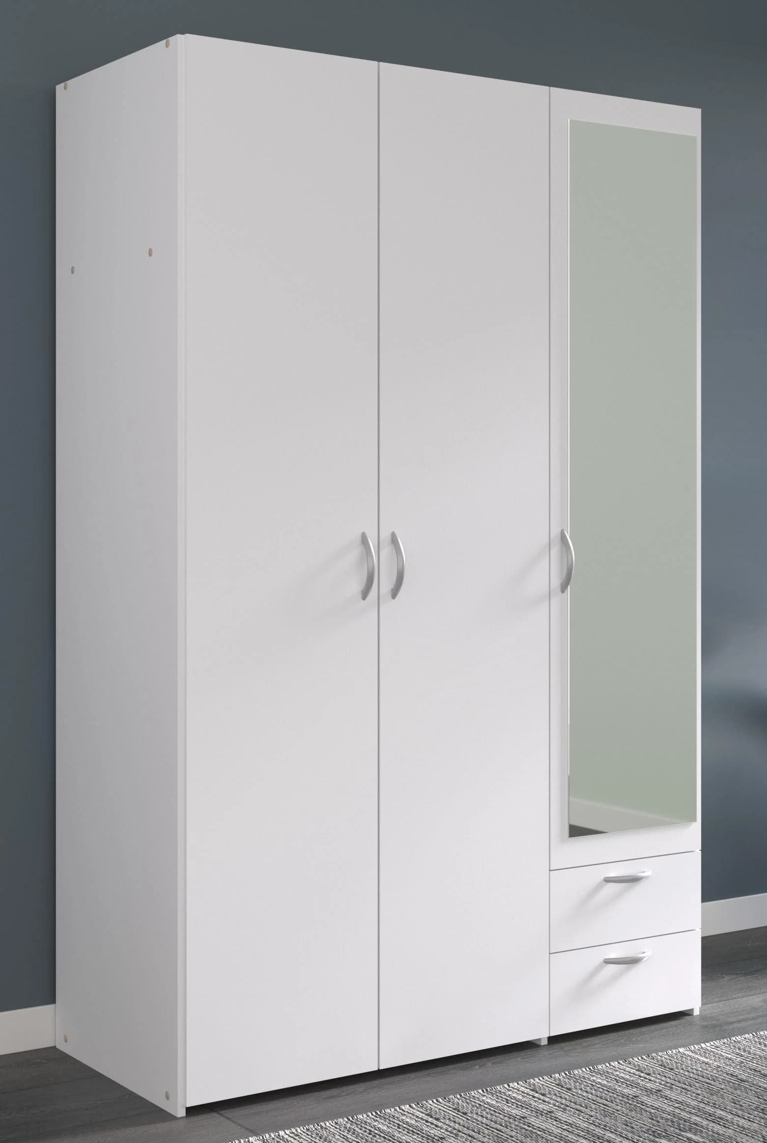 Parisot Kleiderschrank Daily 4 Weiß 3 Türen mit Spiegel - Bild 2