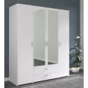 Parisot Kleiderschrank Daily 3 Weiß 4-türig mit Spiegel Bild 1