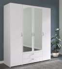 Parisot Kleiderschrank Daily 3 Weiß 4-türig mit Spiegel Bild 3
