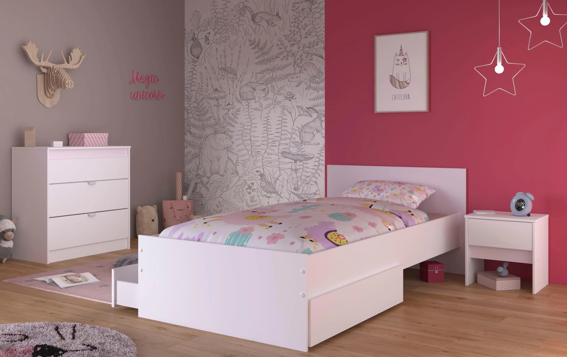 Parisot Jugendzimmer-Set Pirouette Weiß mit Stauraum - Bild 2
