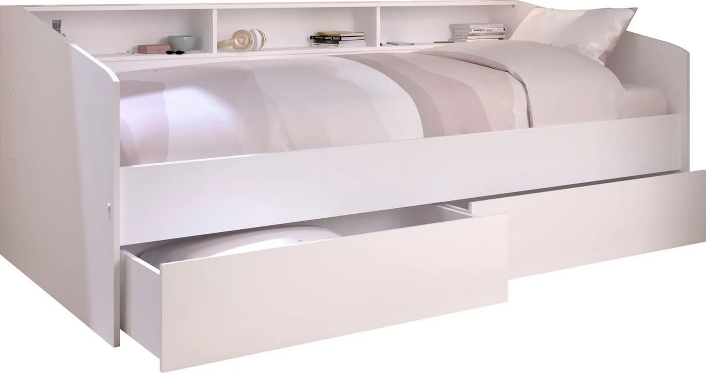 Parisot Stauraumbett Sleep 4 Weiß mit Schubkästen - Bild 2