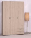 Parisot Kleiderschrank Daily 12 Braun 3-Türig Holzwerkstoff Bild 2