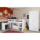 Parisot Jugendzimmer-Set Reverse 12 Weiß mit Hochbett und Kleiderschrank Bild 1