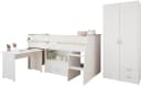 Parisot Jugendzimmer-Set Reverse 12 Weiß mit Hochbett und Kleiderschrank Bild 2
