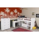 Parisot Jugendzimmer-Set Reverse 13 Weiß mit Hochbett und Schreibtisch Bild 1