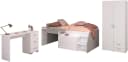 Parisot Milky 13 Jugendzimmer-Set Weiß Hochbett Schrank Schreibtisch Bild 2