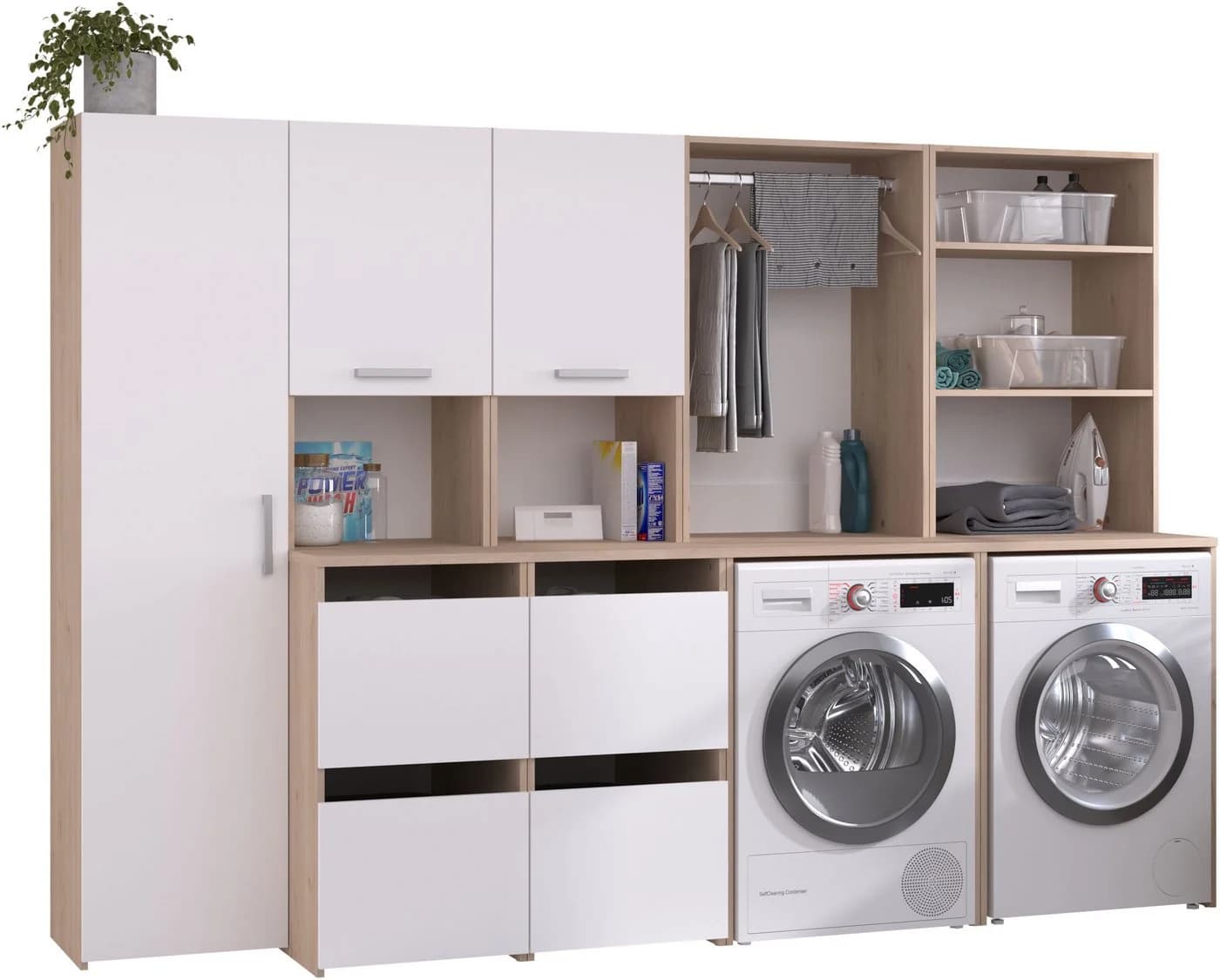 Parisot Laundry 1 Mehrzweckschrank-Set Jackson Eiche Nachbildung - Bild 2