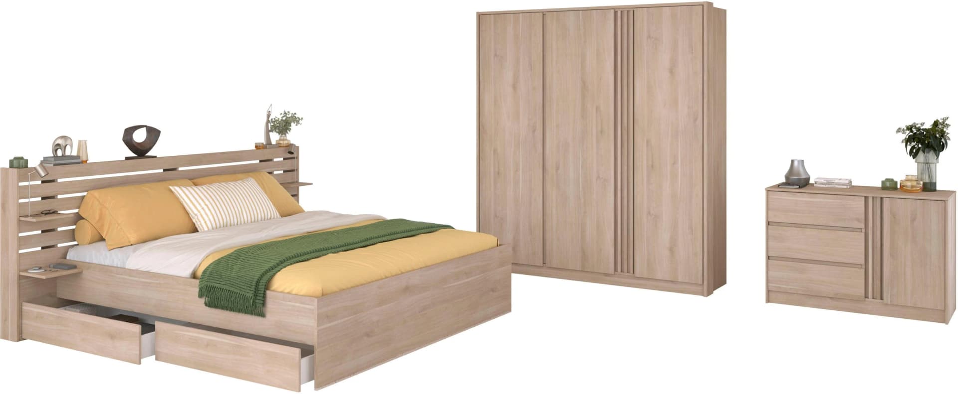 Parisot Schlafzimmer-Set "Escale 27" Japanische-Eiche - Bild 2