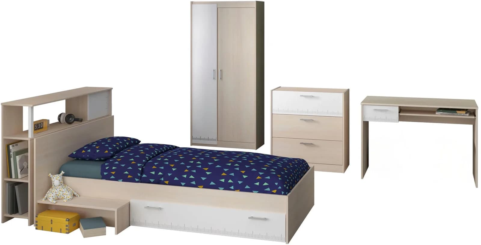 Jugendzimmer-Set Parisot Charly 8 Natur